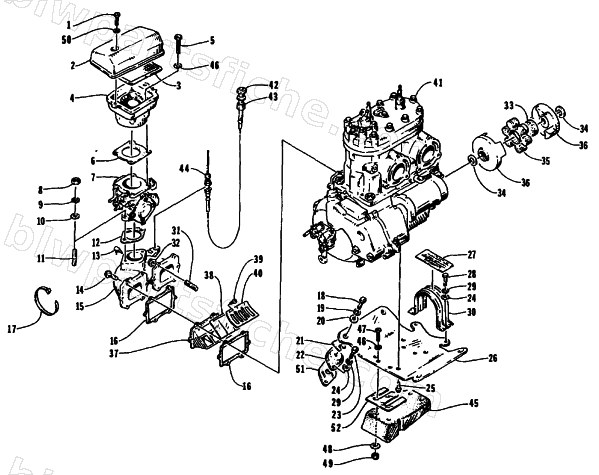 ENGINE AND RELATED ASSEMBLY diagram