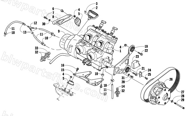 ENGINE AND RELATED PARTS diagram