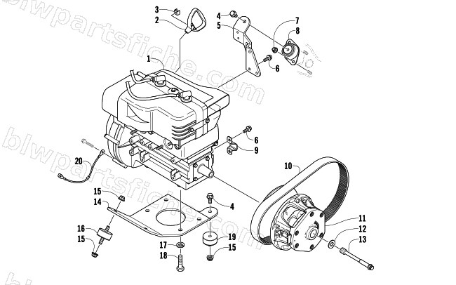 ENGINE AND RELATED PARTS diagram