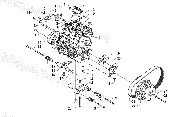 ENGINE AND RELATED PARTS diagram