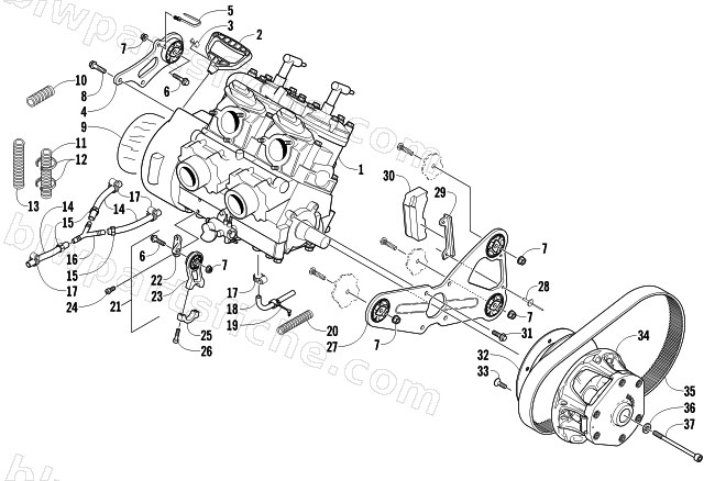 ENGINE AND RELATED PARTS diagram
