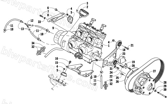 ENGINE AND RELATED PARTS diagram