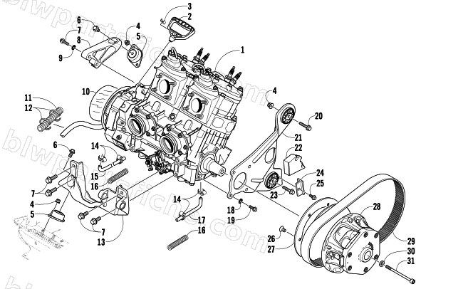 ENGINE AND RELATED PARTS diagram