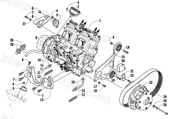 ENGINE AND RELATED PARTS diagram