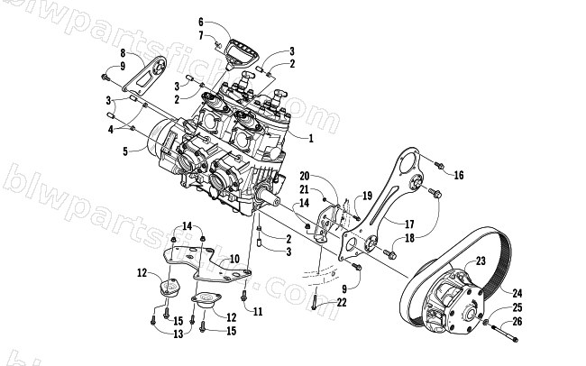 ENGINE AND RELATED PARTS diagram