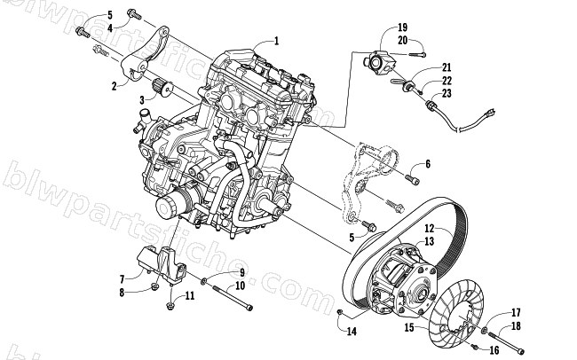 ENGINE AND RELATED PARTS diagram