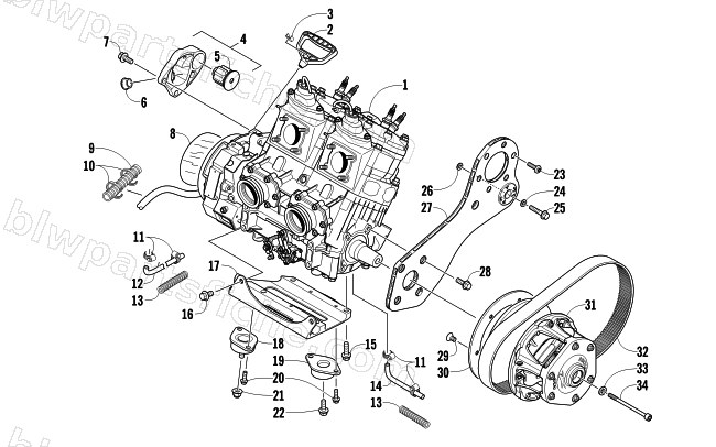 ENGINE AND RELATED PARTS diagram