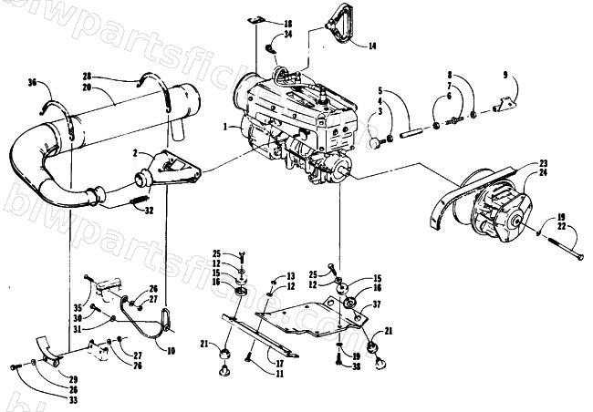 ENGINE AND RELATED PARTS diagram