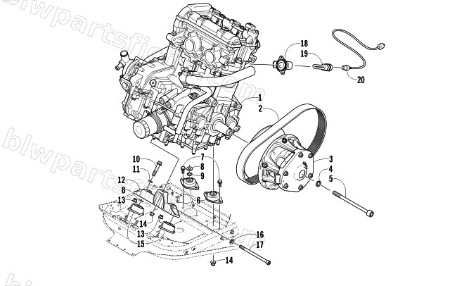 ENGINE AND RELATED PARTS diagram