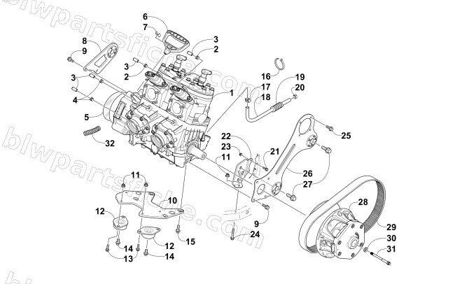 ENGINE AND RELATED PARTS diagram