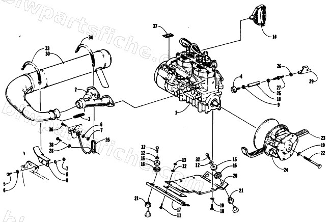 ENGINE AND RELATED PARTS diagram