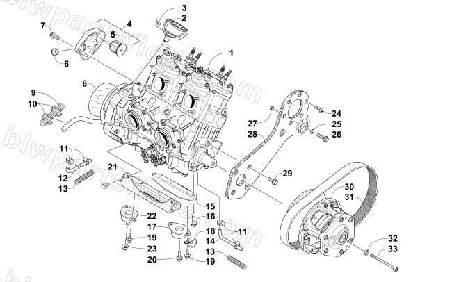ENGINE AND RELATED PARTS diagram