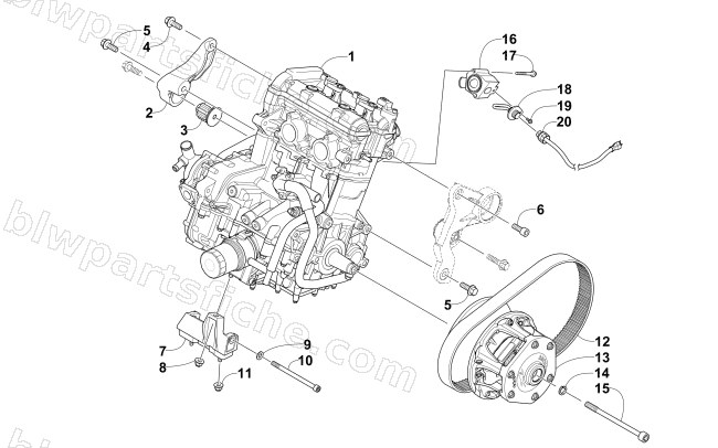 ENGINE AND RELATED PARTS diagram