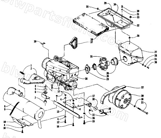 ENGINE AND RELATED PARTS diagram
