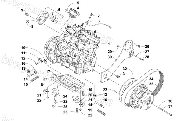 ENGINE AND RELATED PARTS diagram
