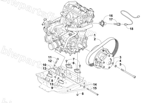 ENGINE AND RELATED PARTS diagram
