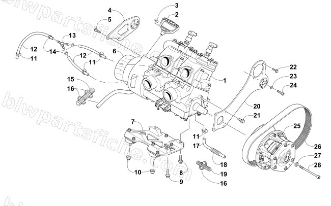 ENGINE AND RELATED PARTS diagram