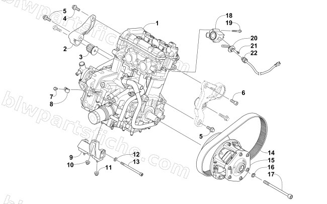 ENGINE AND RELATED PARTS diagram
