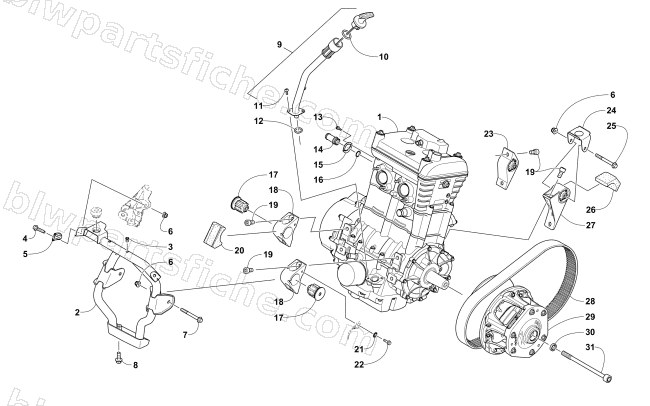 ENGINE AND RELATED PARTS diagram