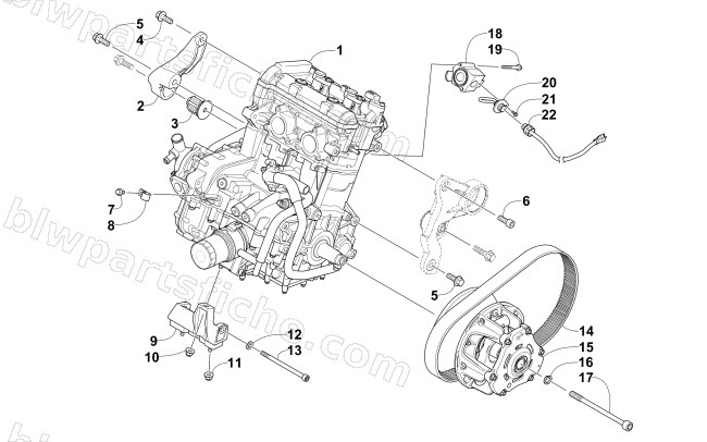 ENGINE AND RELATED PARTS diagram