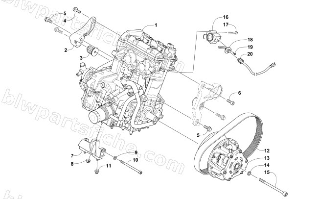 ENGINE AND RELATED PARTS diagram