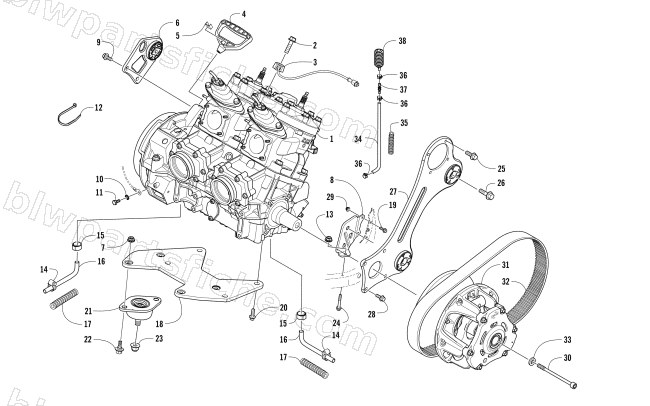 ENGINE AND RELATED PARTS diagram