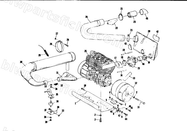 ENGINE AND RELATED PARTS diagram