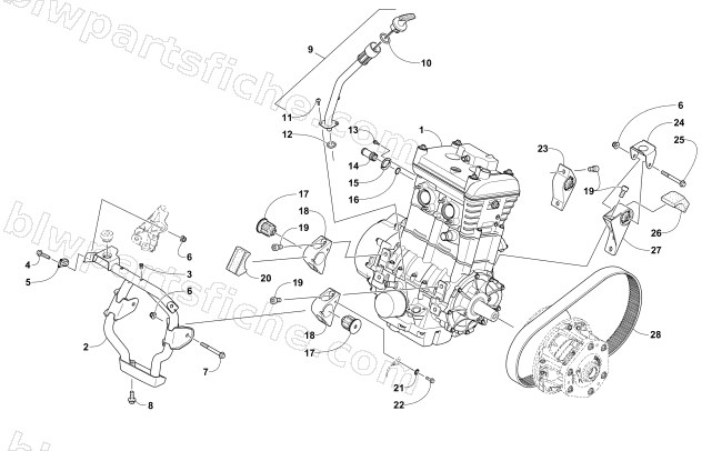 ENGINE AND RELATED PARTS diagram