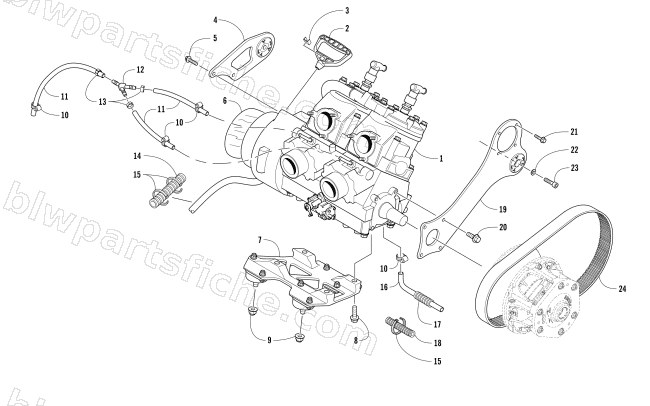 ENGINE AND RELATED PARTS diagram