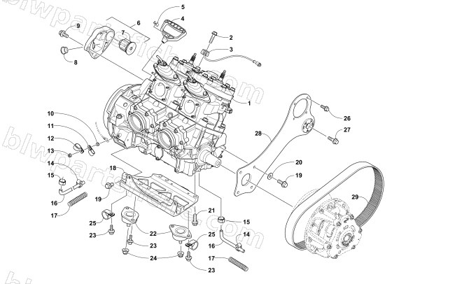 ENGINE AND RELATED PARTS diagram