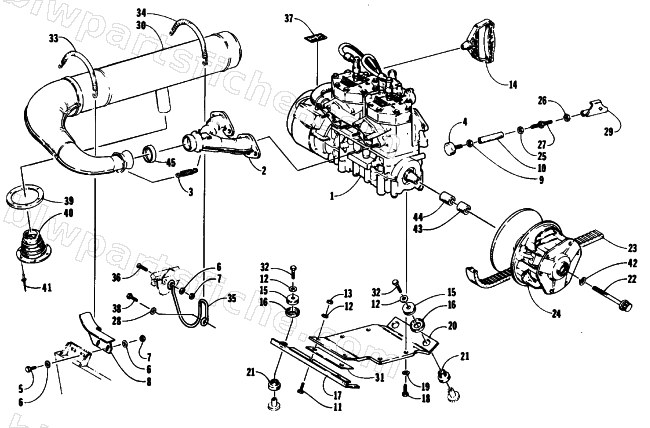 ENGINE AND RELATED PARTS diagram
