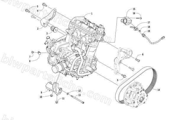 ENGINE AND RELATED PARTS diagram