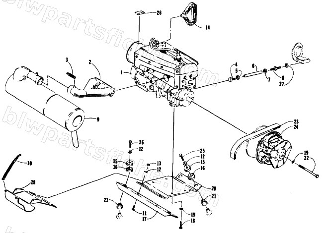 ENGINE AND RELATED PARTS diagram