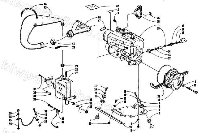 ENGINE AND RELATED PARTS diagram