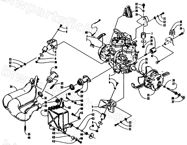 ENGINE AND RELATED PARTS diagram