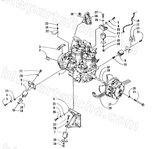 ENGINE AND RELATED PARTS diagram