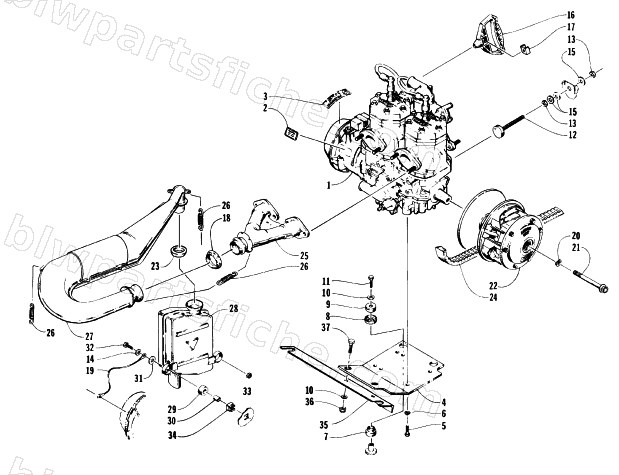 ENGINE AND RELATED PARTS diagram