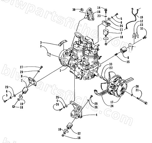 ENGINE AND RELATED PARTS diagram