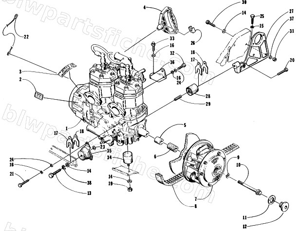 ENGINE AND RELATED PARTS diagram