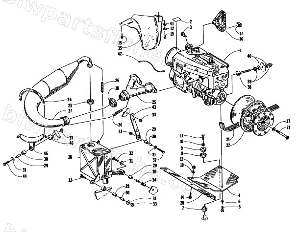 ENGINE AND RELATED PARTS diagram
