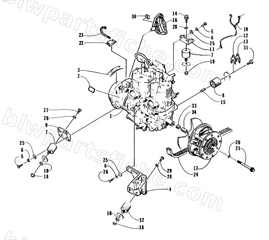 ENGINE AND RELATED PARTS diagram