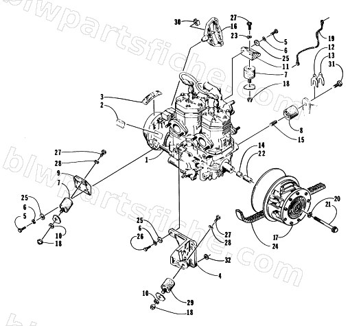 ENGINE AND RELATED PARTS diagram