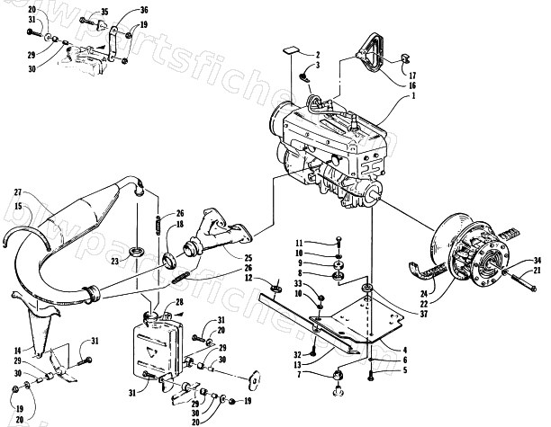 ENGINE AND RELATED PARTS diagram