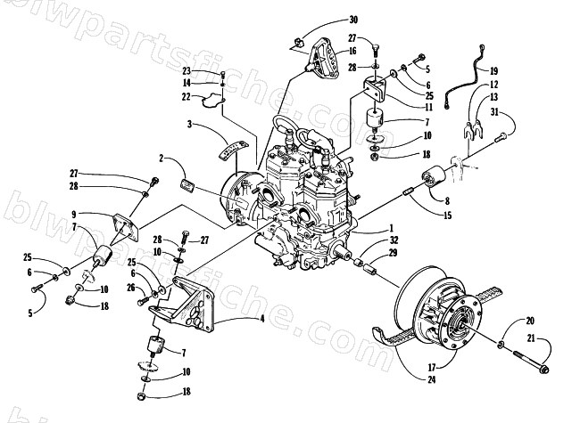 ENGINE AND RELATED PARTS diagram