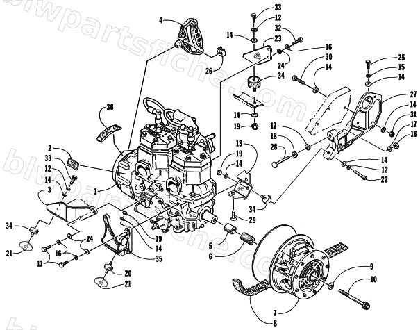 ENGINE AND RELATED PARTS diagram