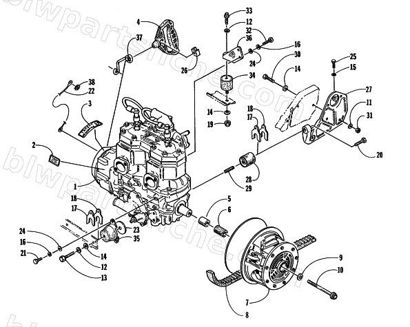 ENGINE AND RELATED PARTS diagram