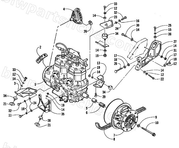 ENGINE AND RELATED PARTS diagram