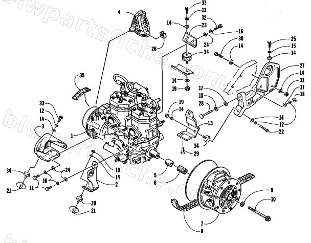 ENGINE AND RELATED PARTS diagram
