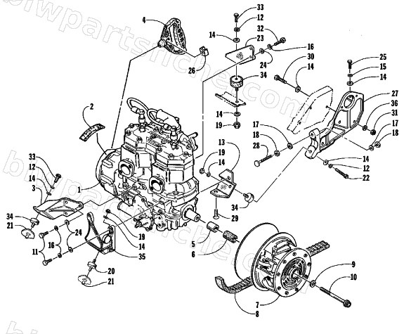 ENGINE AND RELATED PARTS diagram