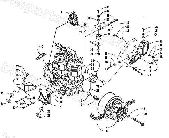 ENGINE AND RELATED PARTS diagram